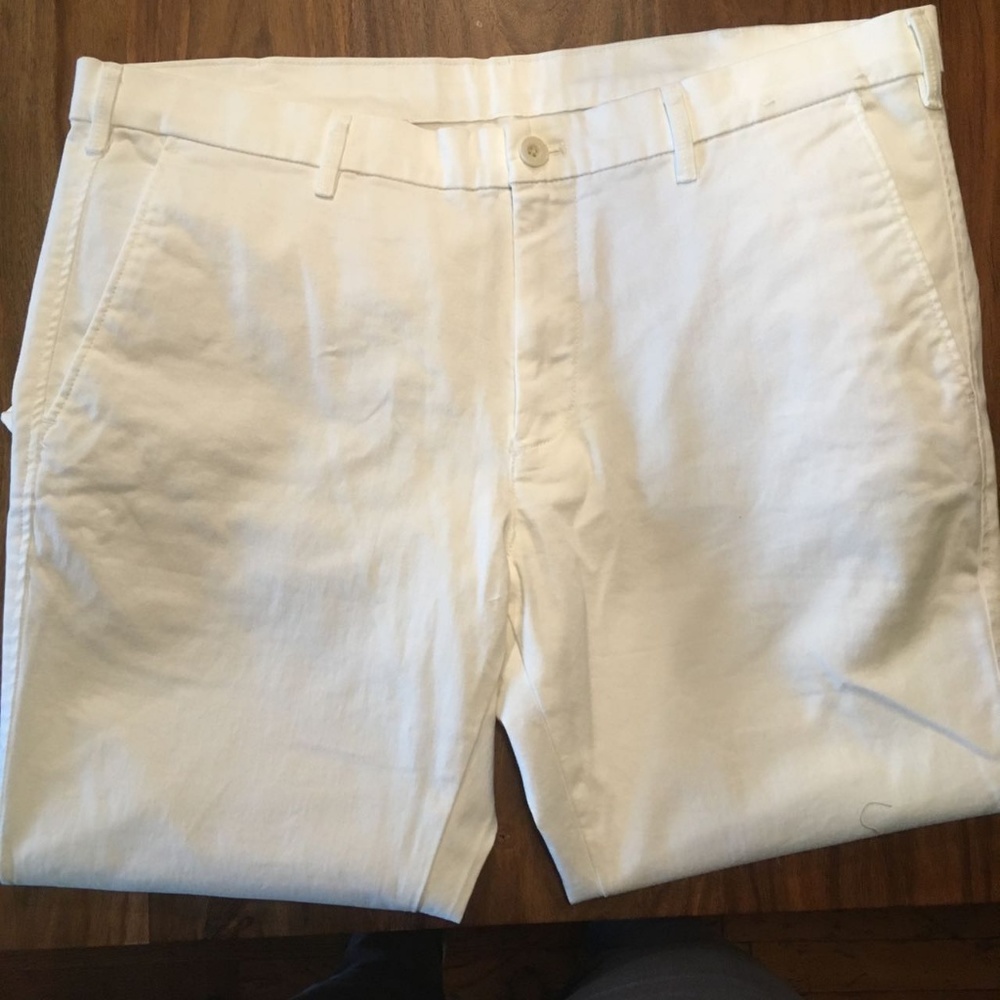 Uniqlo White Mens Slim Fit Chinos 36x34